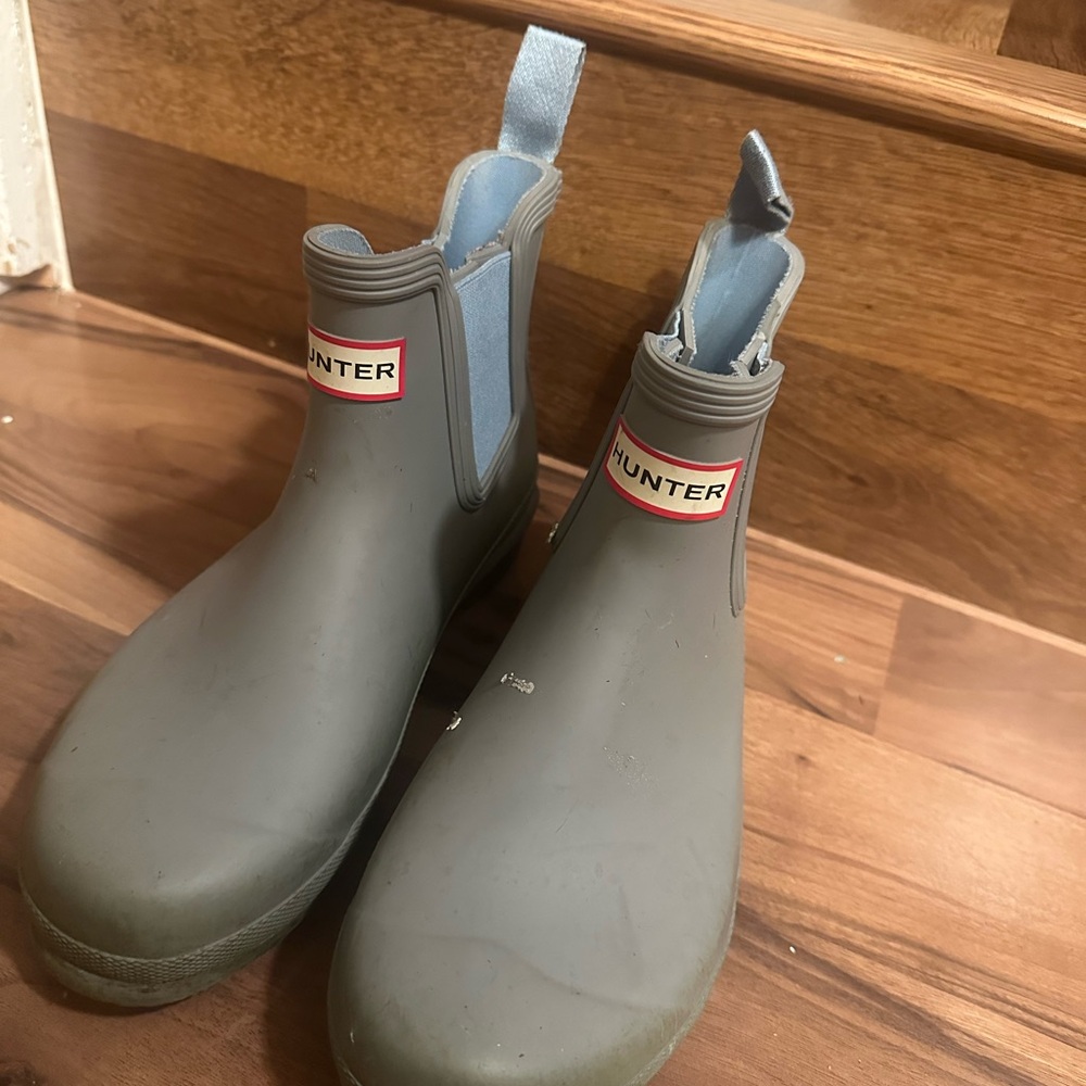 Hunter Slate Gray Ankle Boots